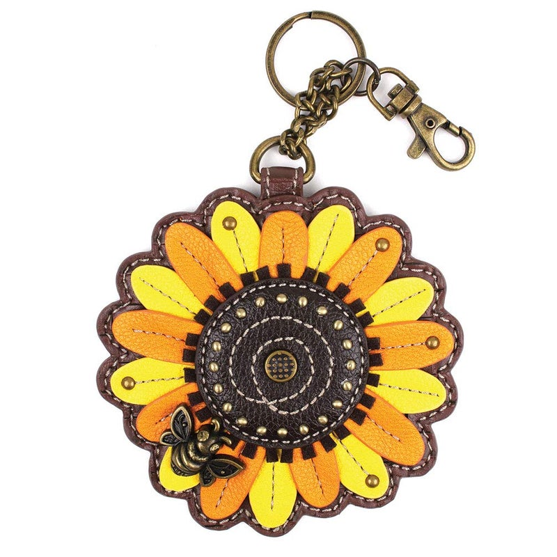 CHALA Plant Life Collection Women's Decorative Key Fob/Coin Purse Accessory (Sunflower) - Image 1